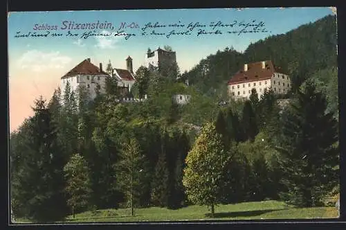 AK Ternitz /N.Ö., Schloss Stixenstein im grünem Wald