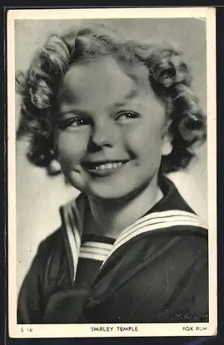 AK Schauspielerin Shirley Temple lächelt frech
