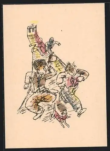 Künstler-AK sign.Charlie Chaplin: Nr. K 878, II. Folge, Chaplin im Zirkus