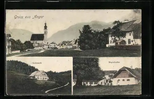 AK Anger /Obb., Panorama, Haus Rodeneck & Haus Mayerhofen