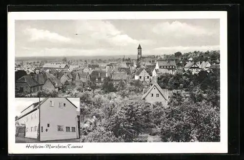 AK Hofheim / Taunus, Blick über die Dächer, Gasthaus zum Adler