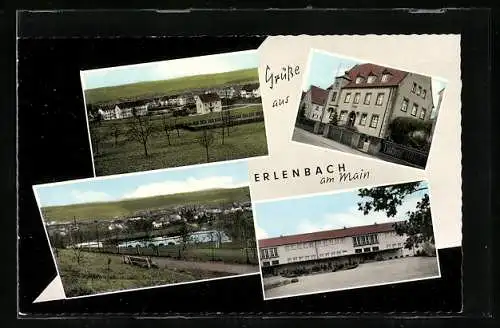 AK Erlenbach / Main, Ortsansicht, Rathaus