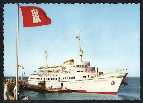 AK Seebäderschiff Wappen von Hamburg im Hafen