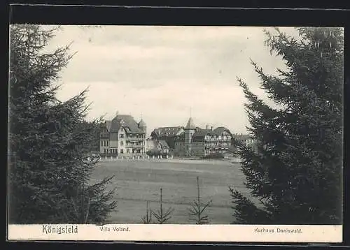 AK Königsfeld / Baden, Villa Voland und Kurhaus Doniswald