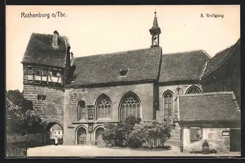 AK Rothenburg / Tauber, S. Wolfgang im Sonnenschein