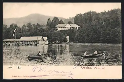 AK Maria Wörth, Sekirn, Villa und Bootshaus am Wörthersee