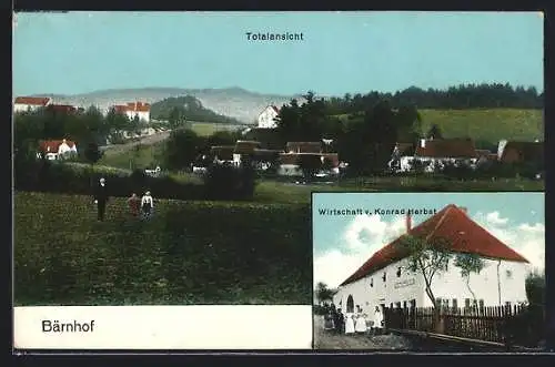 AK Bärnhof, Gasthaus von Konrad Herbst, Totalansicht
