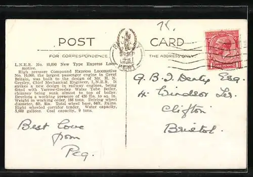 AK LNER No. 10000 Express Locomotive