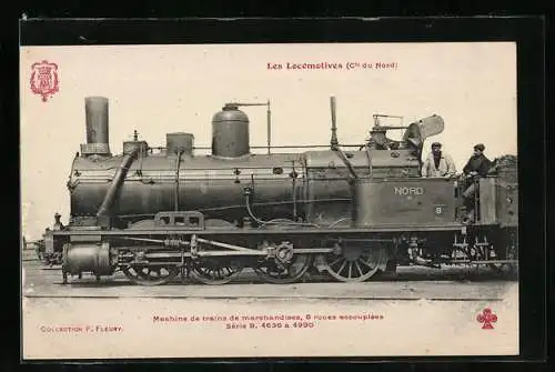 AK Locomotives Cie du Nord, französische Eisenbahn