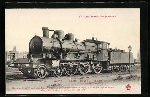 AK Locomotive P.-Lt.-M., französische Eisenbahn