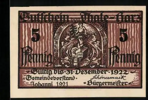 Notgeld Thale /Harz 1921, 5 Pfennig, Das alte Bergtheater