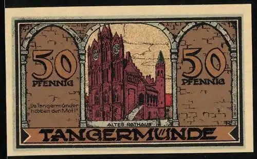 Notgeld Tangermünde 1921, 50 Pfennig, Das alte Rathaus