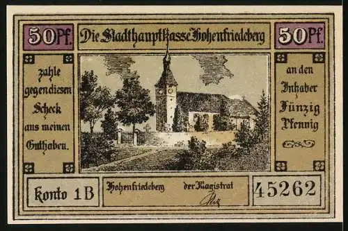 Notgeld Hohenfriedeberg, 50 Pfennig, Die Preussische Armee