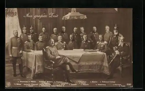 AK Aus grosser Zeit, Heerführer v. Mackensen, v. Moltke und Kronprinz Wilhelm v. Preussen
