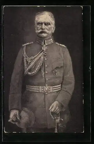 AK Generalfeldmarschall v. Mackensen in Uniform mit Schützenschnur