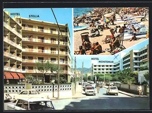 AK Pineda de Mar, Calle Puntaires, Hotel Stella, Hotel Montemar