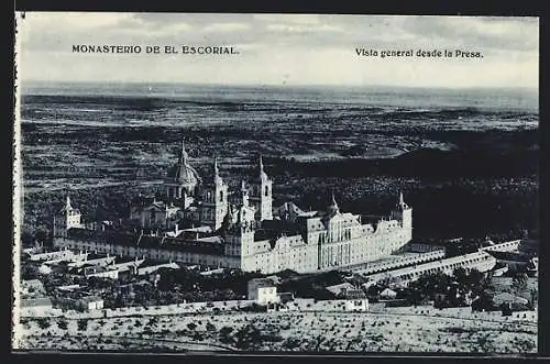 AK El Escorial, Monasterio de el Escorial, Vista general desde la Presa