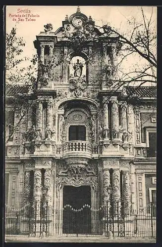 AK Sevilla, Portada del Palacio de San Telmo