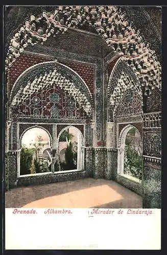 AK Granada, Alhambra, Mirador de Lindaraja