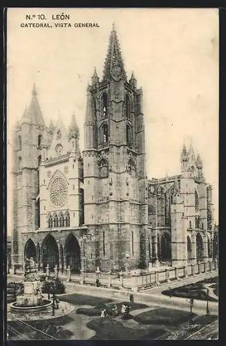 AK León, Catedral, vista general