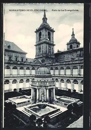 AK San Lorenzo de El Escorial, Monasterio de el Escorial, Patio de los Evangelistas