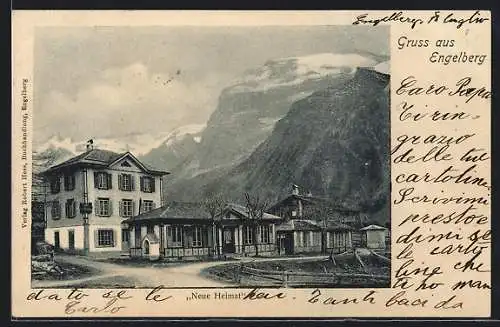 AK Engelberg, Der Gasthof Neue Heimat in den Bergen