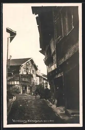 AK Werdenberg, Strassenpartie an alten Gebäuden