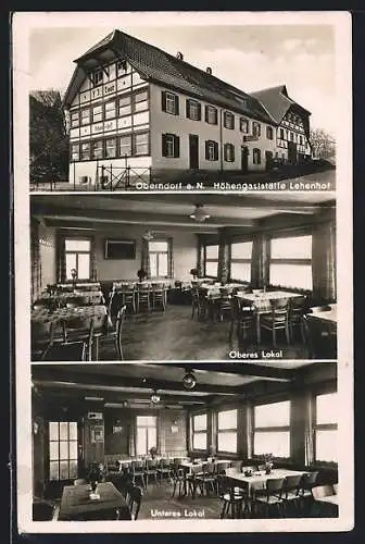 AK Oberndorf a. N., Gasthaus Lehenhof Ernst Schanz, Strassen- und Innenansichten