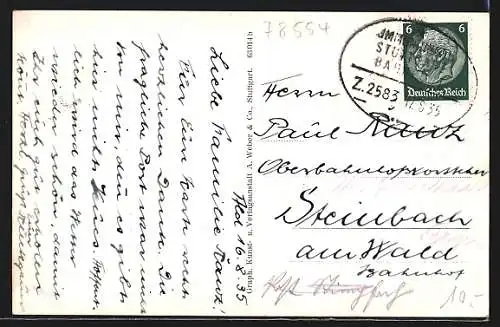 AK Aldingen b. Spaichingen, Ortsansicht mit Kirche