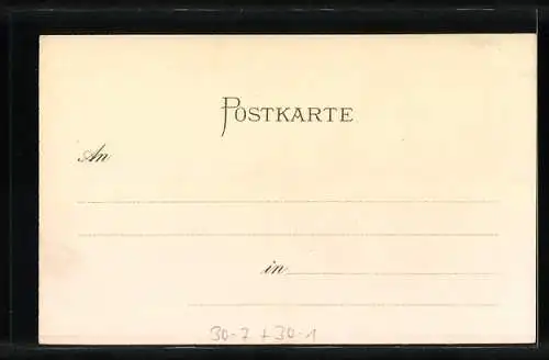 Lithographie Histor. Uniformen des k. bayer. Heeres 1800 /73, 6. Chev.-Regt. seit 1848