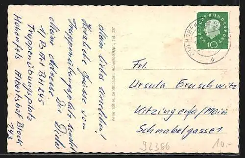 AK Hohenfels / Opf., Postamt, Pfarrkirche, Erholungsheim, Ortspanorama
