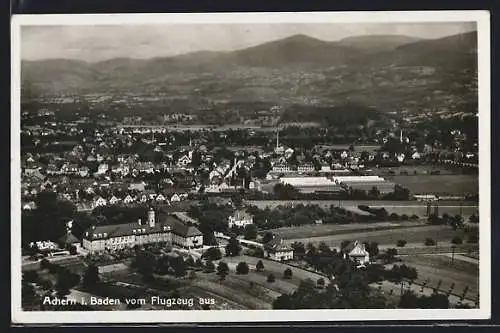 AK Achern i. Baden, Gesamtansicht, Flugzeugaufnahme