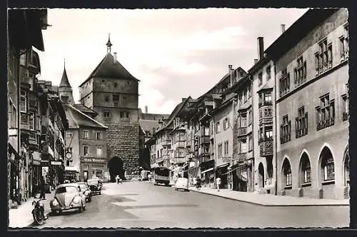 AK Rottweil a. Neckar, Hauptstrasse mit Schwarzem Tor