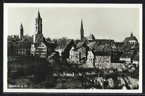 AK Rottweil a. N., Gasthaus zum Löwen, Ortsansicht