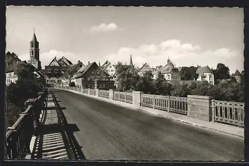 AK Rottweil a. N., Ortsansicht von einer Strassenbrücke aus