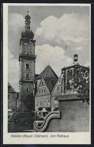 AK Weiden / Bayern, Partie am Rathaus