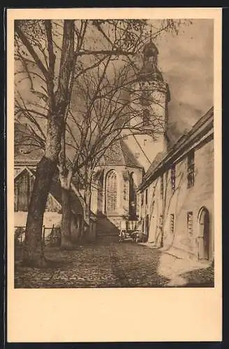 AK Weissenburg /Bay., Höllgässlein mit Kirche