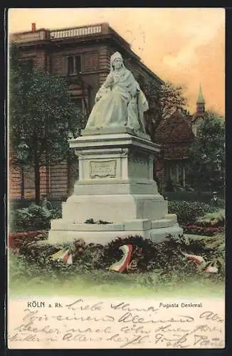 AK Köln a. Rh., Das Augusta-Denkmal