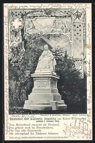 AK Köln-Neustadt, Denkmal der Kaiserin Augusta am Kaiser-Wilhelmring