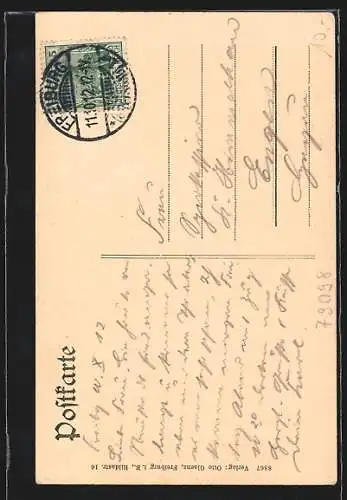 AK Freiburg i. B., Schwabentor von aussen