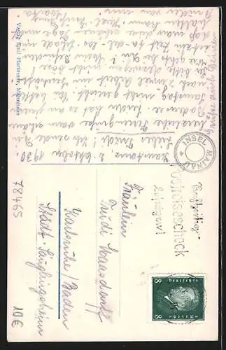 AK Insel Mainau, Partie am Gärtnerturm