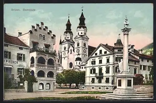 AK Brixen, Partie am Domplatz