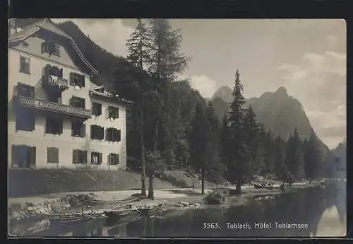 AK Toblach, am Hotel Toblachsee