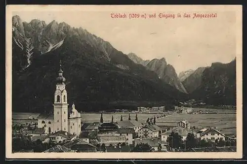 AK Toblach, Eingang in das Ampezzotal