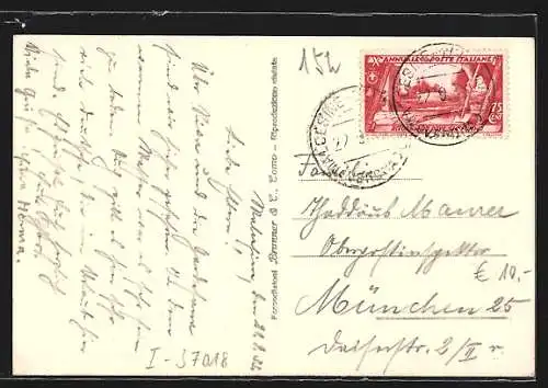 AK Malcesine, Hafenpartie, Albergo Centrale, Fischerboote