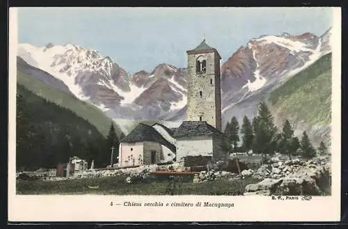 AK Macugnaga, Chiesa vecchia e cimitero