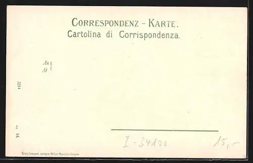 AK Trieste, Barcola, Ortsansicht von oben