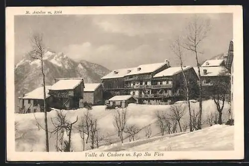 AK Valle di Cadore, Häuser im Winter