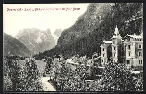 AK Landro /Ampezzotal, Blick von der Terrasse des Hotel Bauer