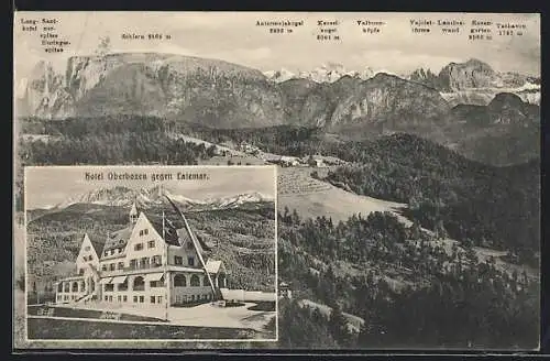 AK Oberbozen, Hotel Oberbozen, Dolomiten-Panorama